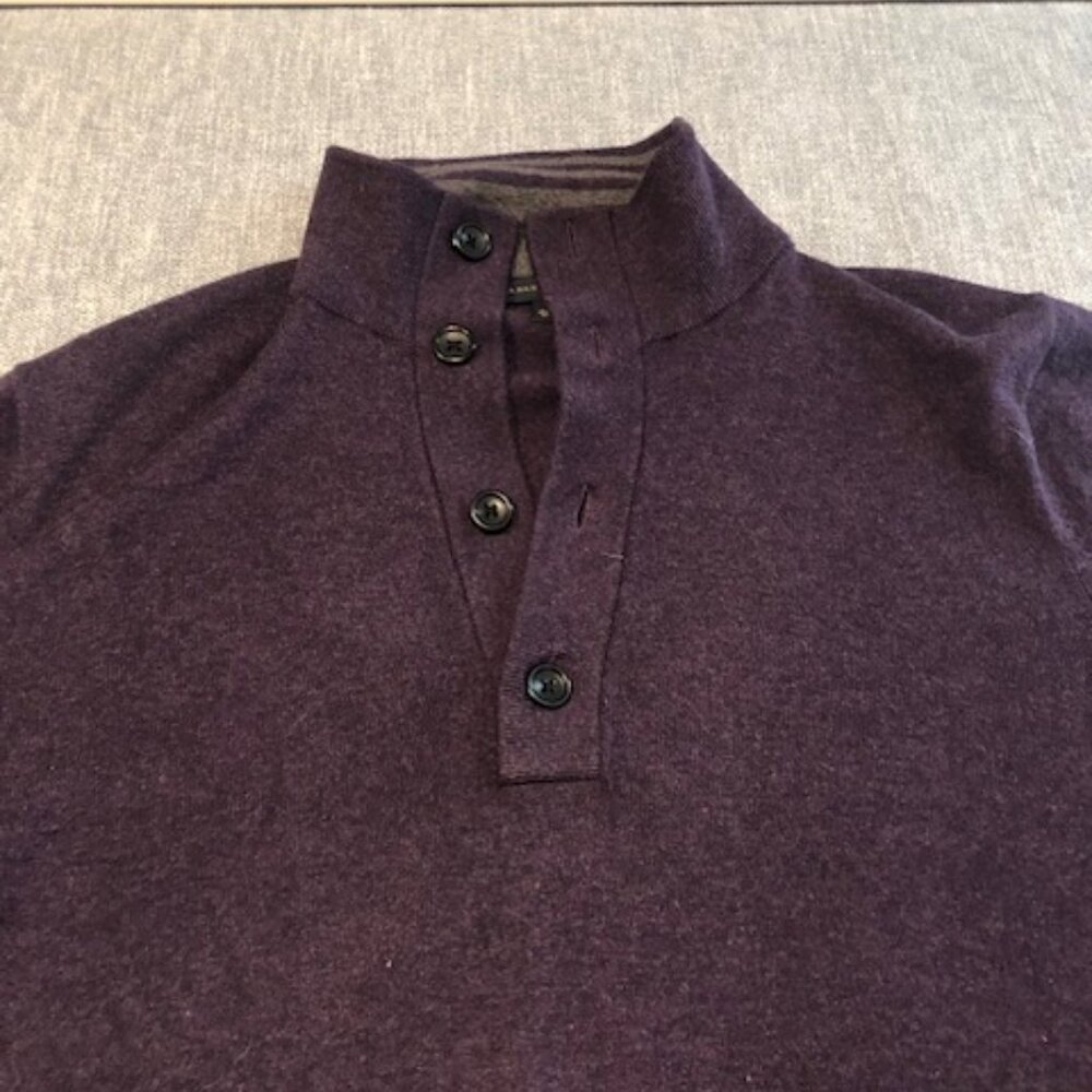 Banana Republic Men's Sweater polo neck size M purple